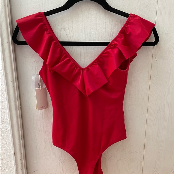 Aritzia Wilfred Danette Bodysuit - Red BNWT (Swimsuit) - Picture 1 of 8